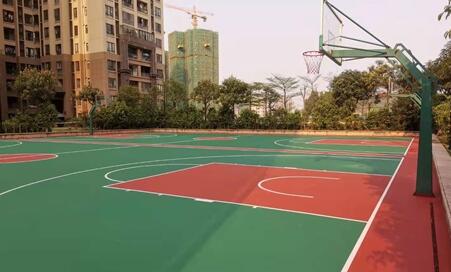 蘇州車(chē)位劃線解讀籃球場(chǎng)環(huán)氧地坪漆怎么施工？